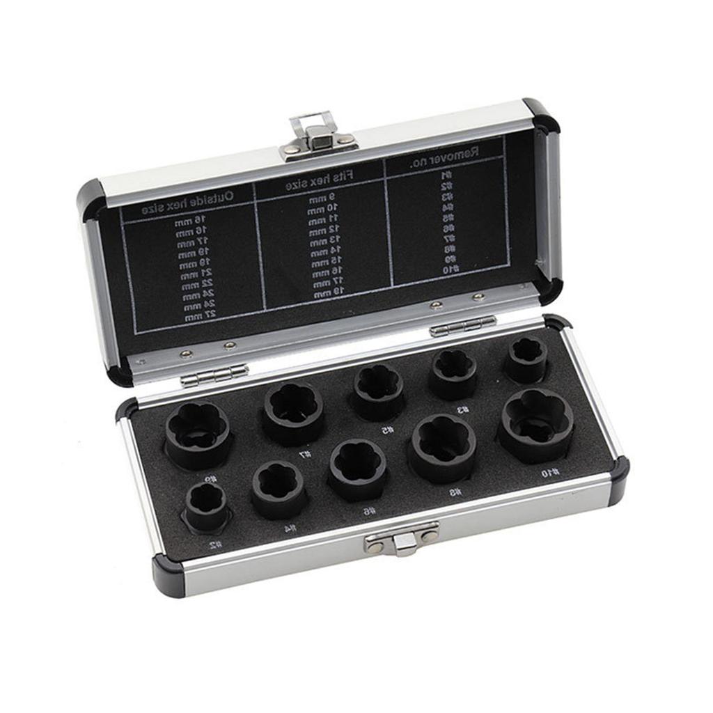 Ten-Piece Nut & Bolt Extractor Set