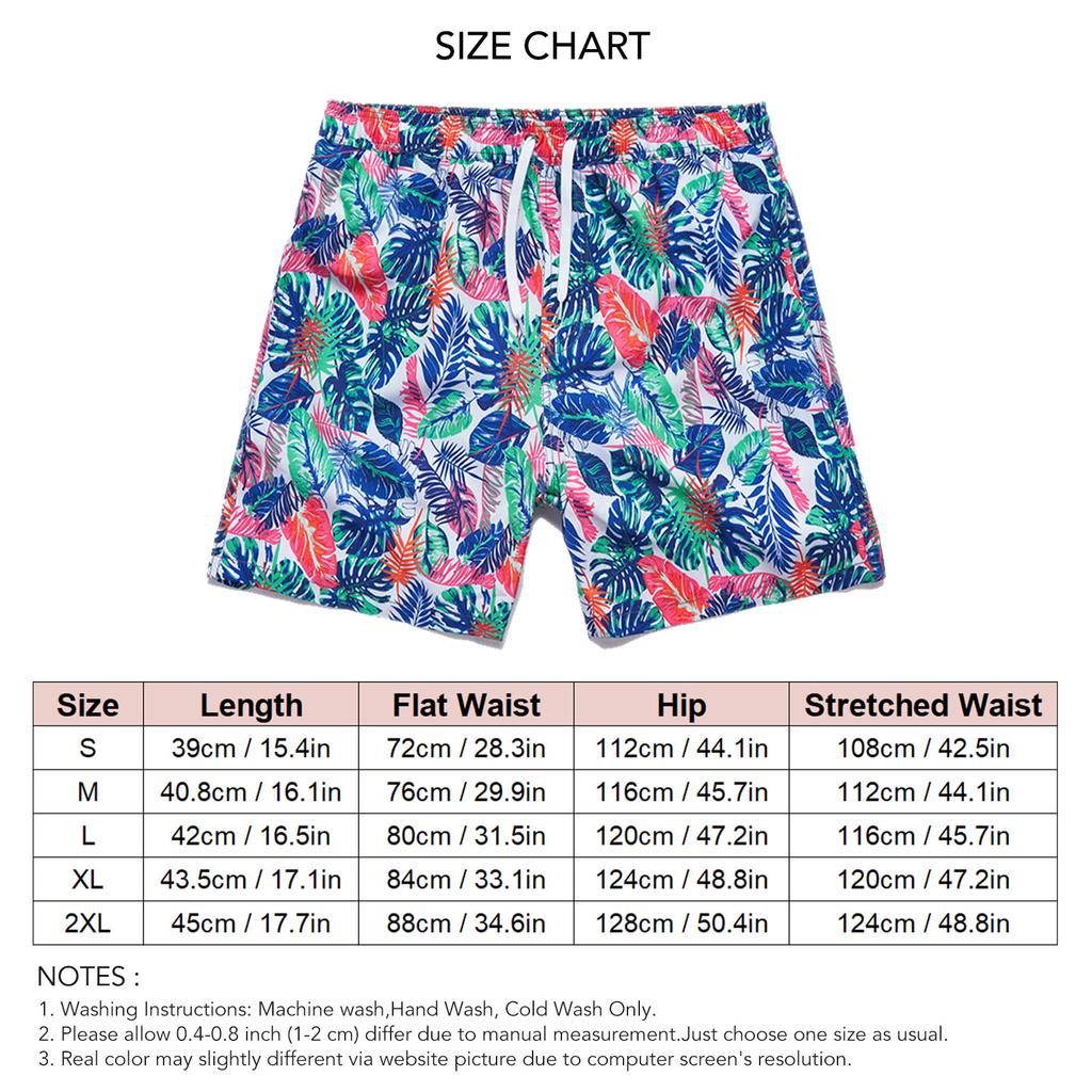 Men Swim Shorts Elastic Drawstring Mesh Lining Side Pocket Quick Dry Men S Bathing Suit for Party Beach Surfing Blue L