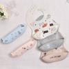 Fashionable Baby Feeding Cloth Toddle Bibs Adjustable Saliva Towel For Boys Girls Baby Silicone Bib Waterproof Infant Bibs
