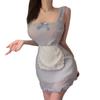 Sexy Lingerie Emotional Uniform Suspender Hottie Apron Maid Cosplay Pure Lust Cute Maid Nightdress Set