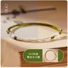 Bamboo Joy evening bracelet for women, woven cord bracelet with pure silver bamboo motifs, new Chinese style, niche birthday gift