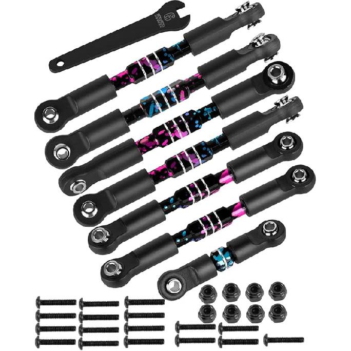RC Alloy Turnbuckles Camber Links Upgrades Part for 1/10 Slash 4WD(VXL),Rustler 4WD(VXL),Stampede 4WD(VXL),Bandit 4WD(VXL),Hoss 4WD(VXL) Adjustable