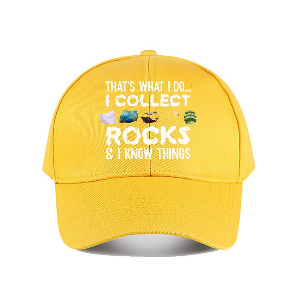 Funny Rock Collector Graphic Baseball Cap Fashion Unisex Sunhat Womens Outdoor Sports