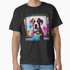 Urban Graffiti Street Art Dog Classic T Shirt Made In Us Aus Size S 2xl Vintage Washed Homme Versatile Top For Everyday Wear