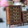 Miniature Dollhouse Cabinet with Functional Drawers Model Furniture for Role Playing and Handcraft Scene Display