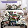 Rugby Theme Customize Your Name Bedding Set Breathable Duvet Cover With Pillowcases Decorative Bed Linen For Bedroom Home Decoration Birthday Gift