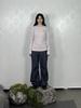 Tansanmageunesyum Horn Applique Long Sleeve (Light Pink)