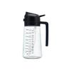 Graduated Glass Oil Dispenser with Handle: Large Capacity, Leak-Proof, 2-in-1 Spray for Kitchen Use.