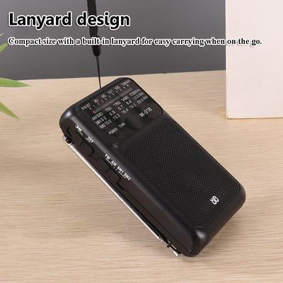 Mini Pocket DSP Radio Best Reception FM AM SW Radios Receiver with Flashlight Loudspeaker 3.5mm Headset Jack Rechargeable Radio