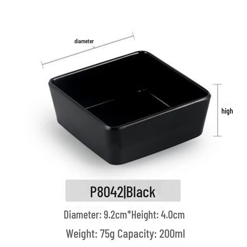 

Melamine Commercial Square Snack Plates