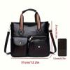 Fashionable Retro Tote Bag, Multi-compartment Shoulder Bag, Large Capacity Crossbody Bag, Daily Commuting, Travel Handbag, Work Bag, Backpack