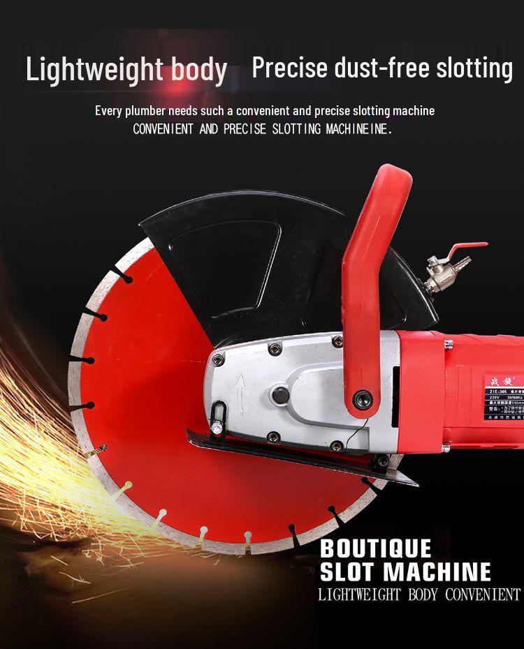 Multi-Functional Dust-Free Handheld Wall and Concrete Grooving Machine