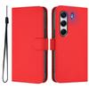For TECNO Camon 40 Pro 4G Case Solid Color Wallet Leather Phone Cover with Strap