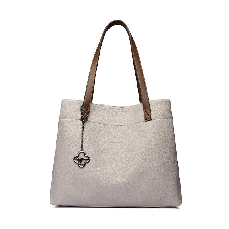 

Сумка-тоут большой вместимости и простая сумочка светло-серый/хаки