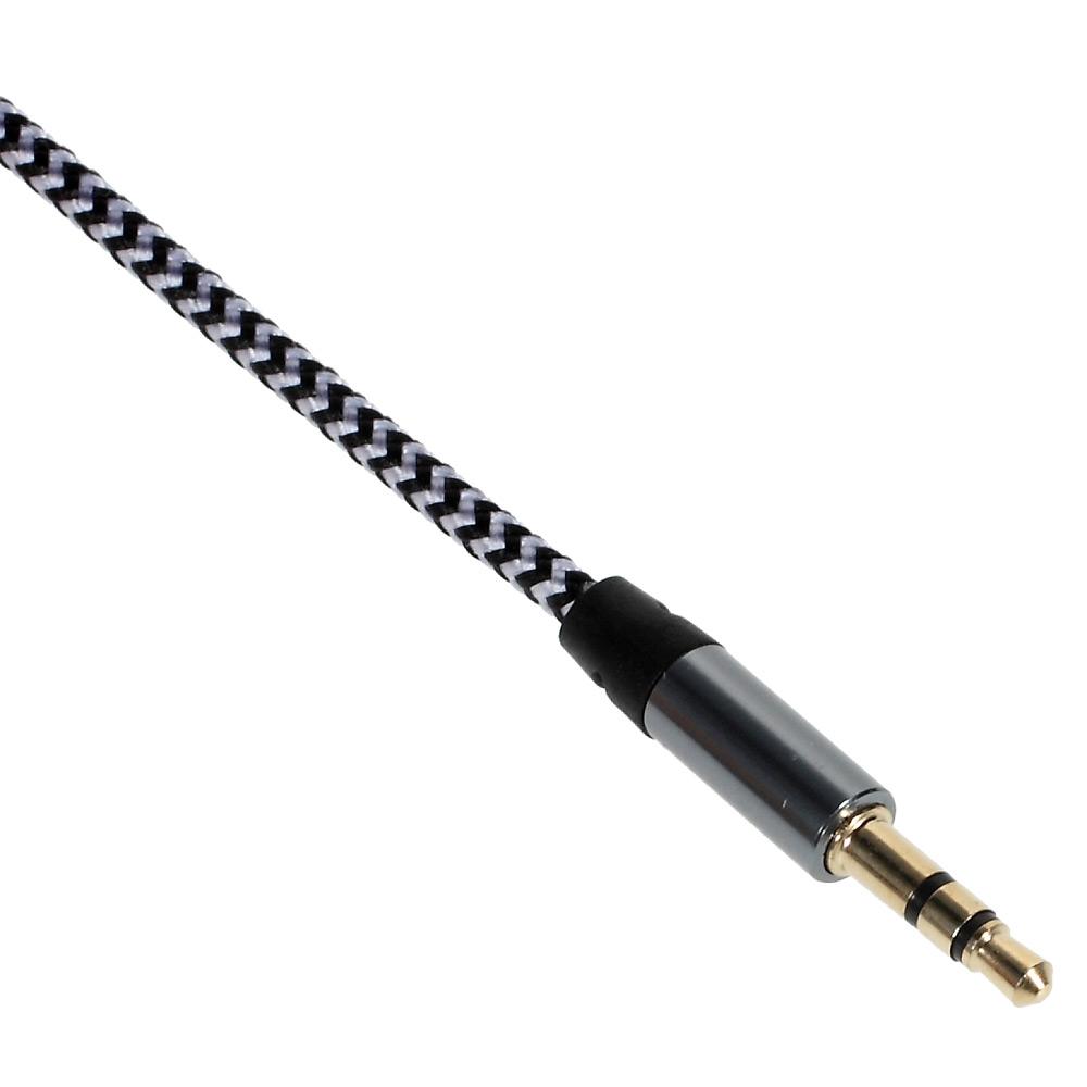 

Nylon Woven 3.5mm Male to Male Stereo Audio AUX Cable Connection Cord Black