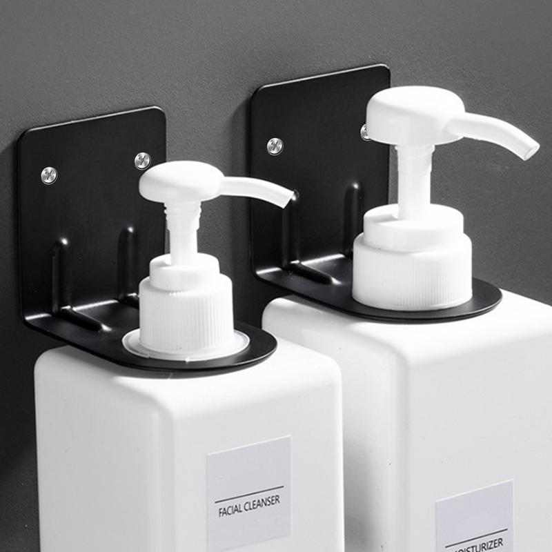 Stainless Steel Shower Gel Bottle Rack Shampoo Hanger Hooks Wall Mounted Universal Soap Dispenser Holders
