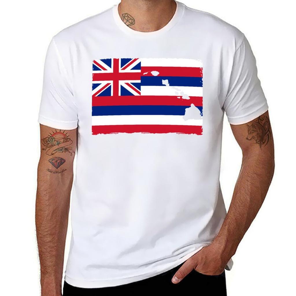 Hawaii Flag With The Hawaiian Islands By Hawaii Nei All Day Tshirt Summer Sports Quick Dry Tshirt