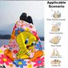 1pc Tweety Bird Blanket Lightweight Flannel Throw For Sofa, Bed, Travel, Camping, Livingroom, Office, Couch, Chair, And Bed