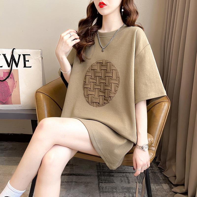 Coffee Short-sleeved T-shirt Women's 2025 Summer Design Sense Niche Loose Cotton Foreign-style Shirt Top Trendy Ns