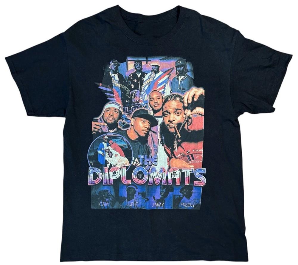 НОВАЯ футболка Dipset Camron Jim Jones Diplomats 00-х Размеры S-5XL Репринт Унисекс XXXXL