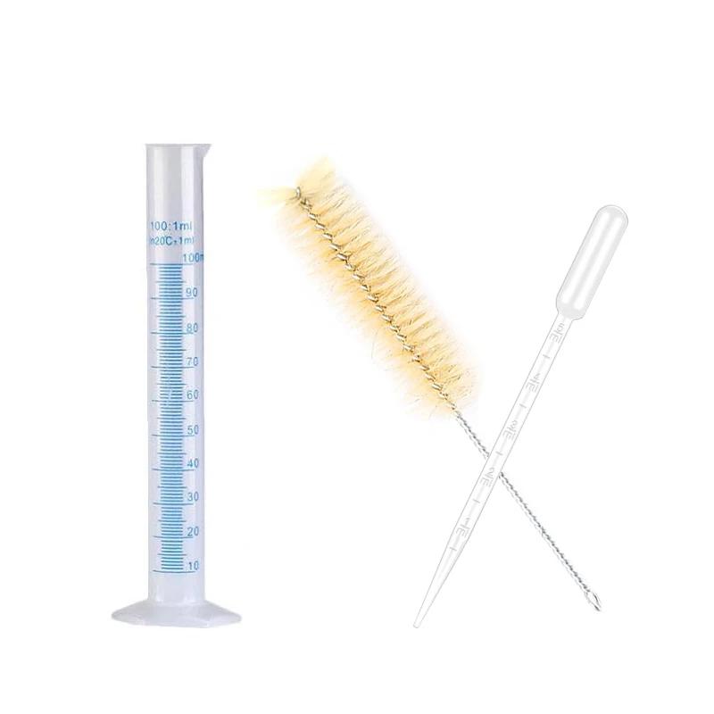 1 Set for Measuring Plastic Measuring Cylinders, Graduated Cylinders Clear Graduated Cups Gas Cylinders Laboratory Tools