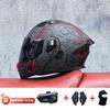 Modular Flip-Up Motorcycle Helmet With Dual Visors Bluetooth Intercom ABS Shell All-Season Unisex Adult Size M-XXL