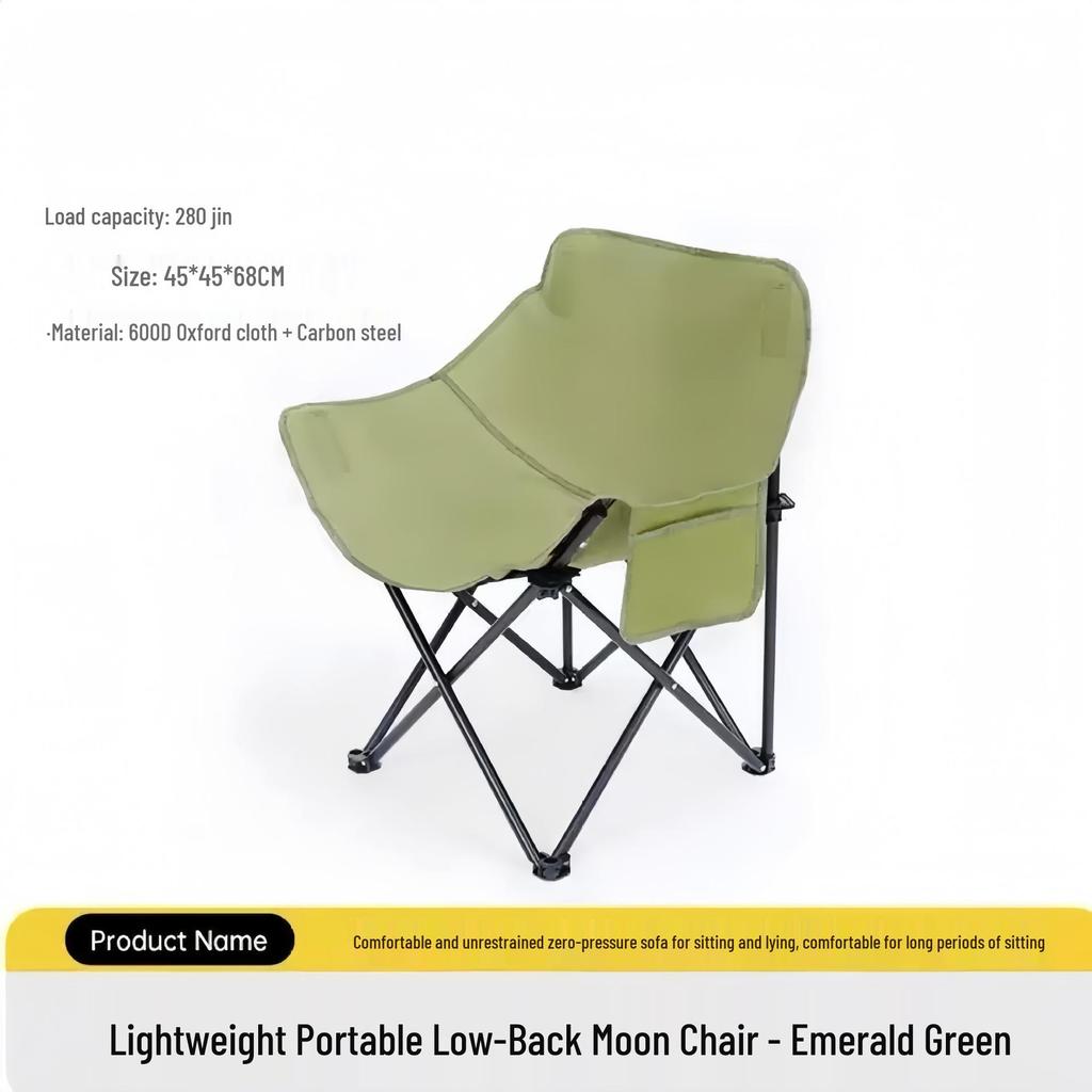 Thickened Folding Moon Chair: Adjustable Outdoor Lounge & Office Recliner