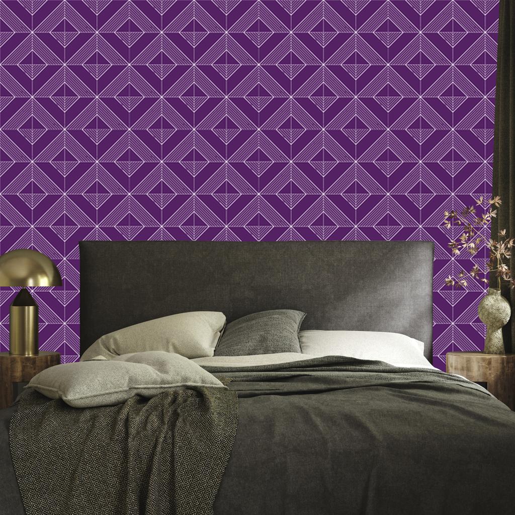 Wallpaper Geometric rhombuses purple and plum, purple background 50x1000