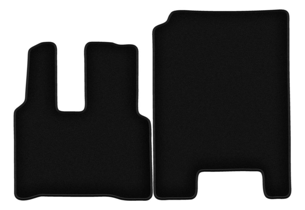 BASIC Black Velour Floor Mats For: Mercedes Actross MP4 Truck (2011-)