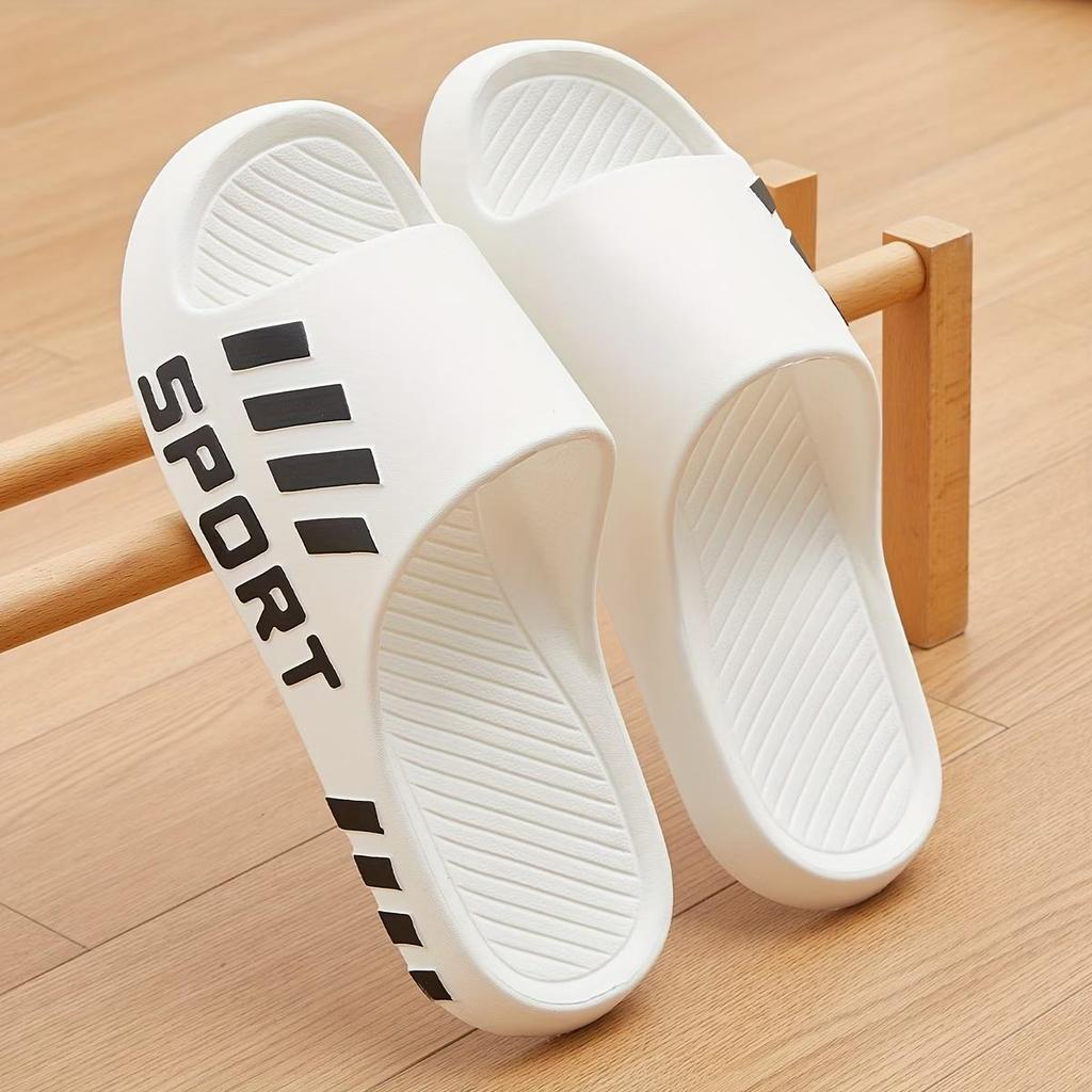 Men's Stylish Sports Flip-flops, Indoor Non-slip Couple Slippers, Casual and Comfortable EVA Material Slippers