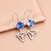 Tanzanite Gemstone 925 Sterling Silver Jewelry Handmade Earrings 2.00" For Gift EE-45-6