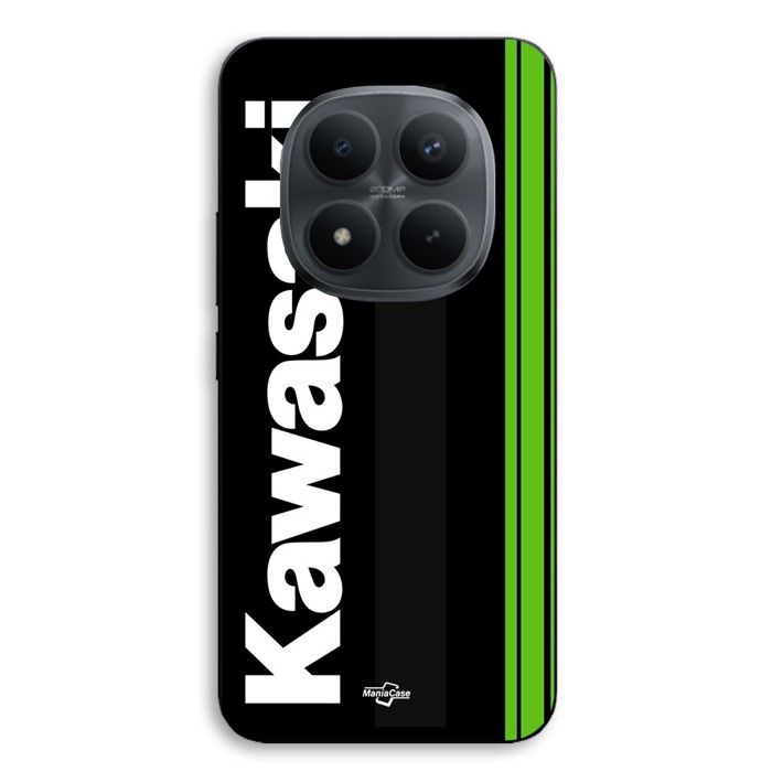 Coque téléphone - MANIACASE - Xiaomi Redmi Note 15 Pro Plus 5G - Silicone TPU - Noir - Motif Kawasaki Moto noir