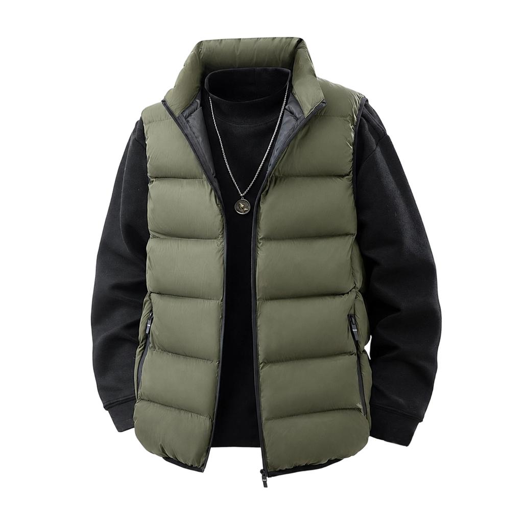 Men's Casual Thick Warm Vest for Fall and Winter
