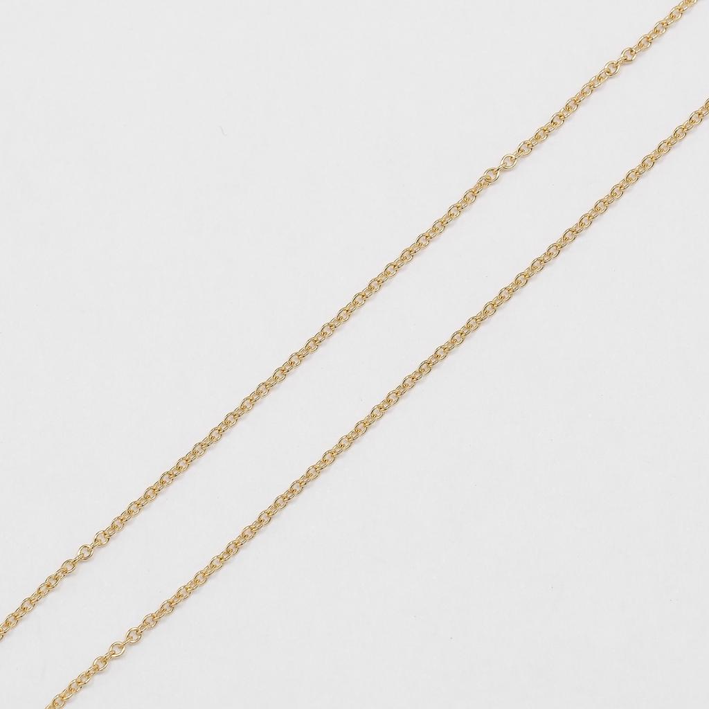 TIFFANY&Co. Bean Necklace K18 Yellow Gold 2.86g Women Used