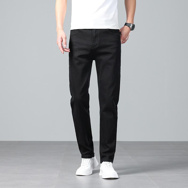 Fashionable Denim Trousers Stretch-Fit Long Trousers New Arrival Versatile Casual Men's Trousers