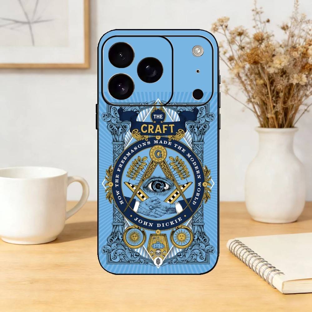 Freemasonry Symbol Phone Case Silicone Black Soft For IPhone 17,16,15,14,13,12,11,SE,Plus Pro Max