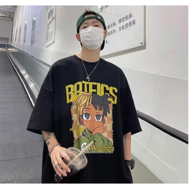 Pánská trička s krátkým rukávem dopis s grafickým potiskem trička s polovičním rukávem svetrové tričko ležérní tričko muž korejský ležérní retro topy s kulatým výstřihem