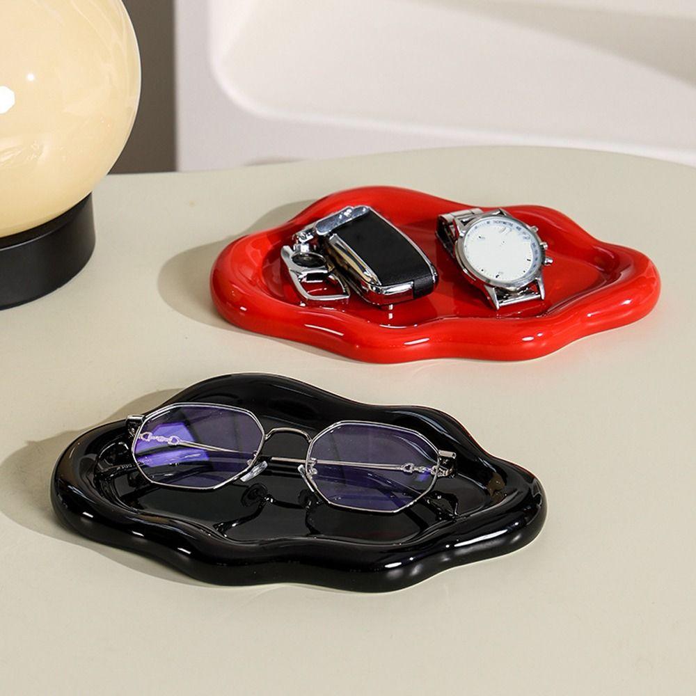 Plating Cloud Jewelry Tray Stylish Ring Holder Trinket Tray  For Home Bedroom Decor