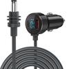 Fourth-Generation Mini Car Charger: Waterproof DC Power Cable with Digital Display