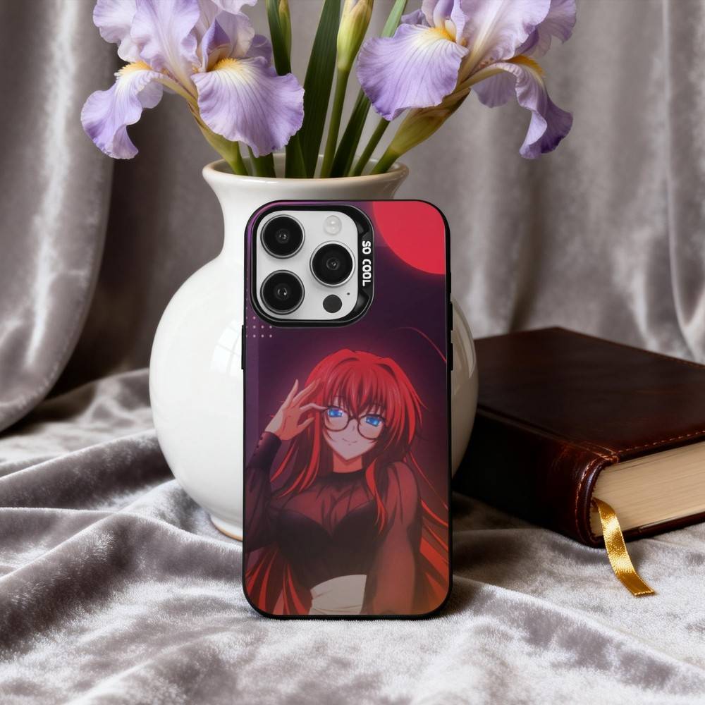 Anime E-Ecchi H-High S-School DxD Phone Case For iPhone17,16,15,14,13,12,11 Plus,Pro Max Black Candy Silver Plated Cover