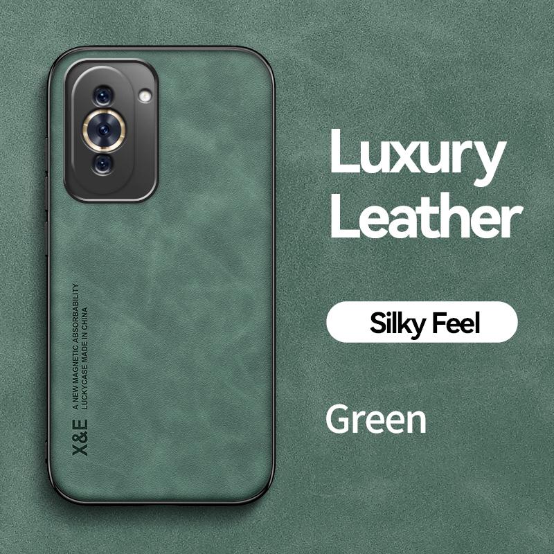 KEYSION Luxuriöse Lederhülle für Huawei Nova 10 Pro 10 SE, weiches Silikon + PC, stoßfeste Handyhülle für Huawei Nova 9 SE