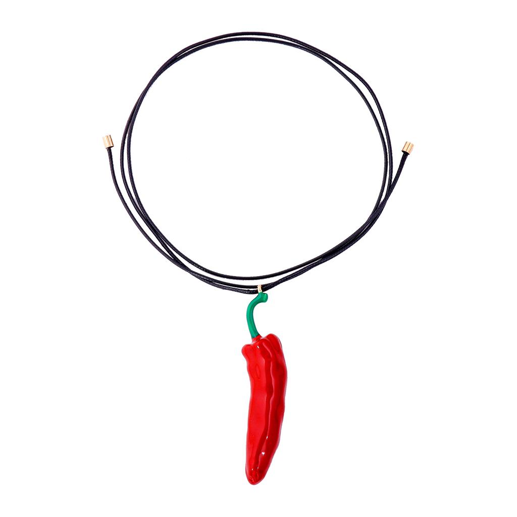 Collana con ciondolo a forma di peperone, catene di corda, per donne, stile boho, moda, gioielli per feste e vacanze, regali