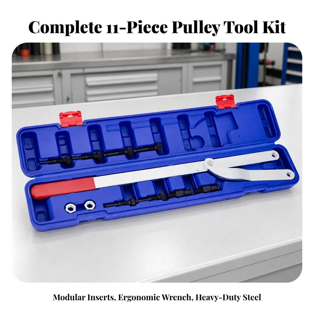 Interchangeable Pin Pulley Wrench Specialty for Workshop, Garage, Auto Mechanics