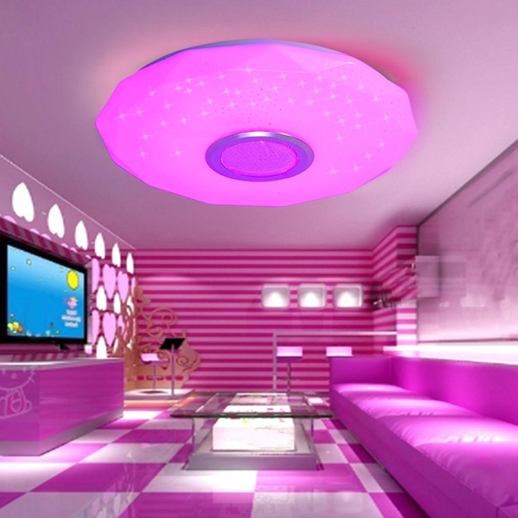 200W WiFi Modern RGB LED Ceiling Lights Home Lighting APP Bluetooth Music Light Bedroom Lamps Smart Dimmable Music Ceiling Lamp