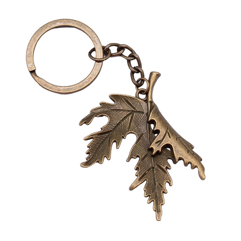 Pendants Mushroom Charm Branch Keychain Leaf Key Ring 28mm