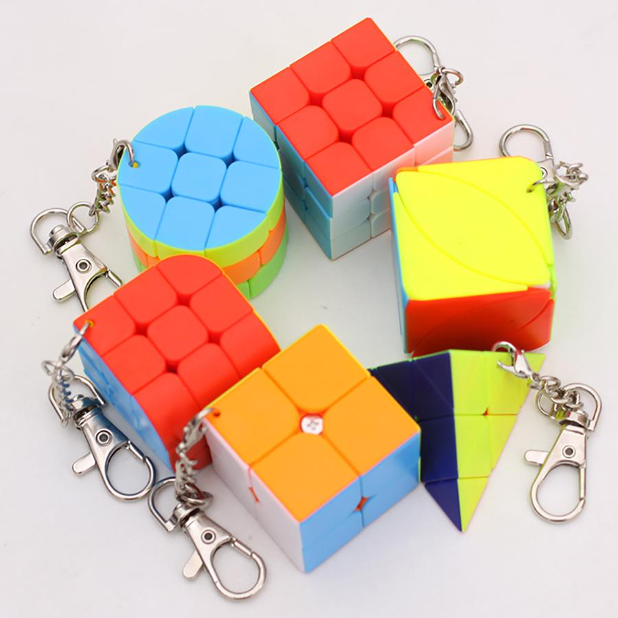 Magic Cube 2x2 3x3 4x4 5x5 pyramid MINI Key Chain stress-relieving puzzle professional smooth speed game children's toy gift