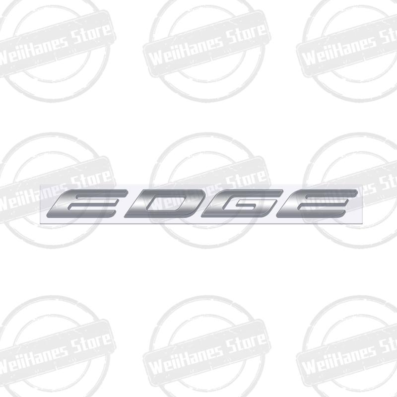 Metal 3D For Ford Fiesta Edge Badge Letter Logo Car Rear Trunk Body Sticker Emblem Glossy Black Accessories