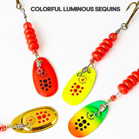 5Pcs Fishing Metal Spinners Lures with Treble Hook Mini Size Portable Wobbler Jigging Spoon Lures Fishing Accessories