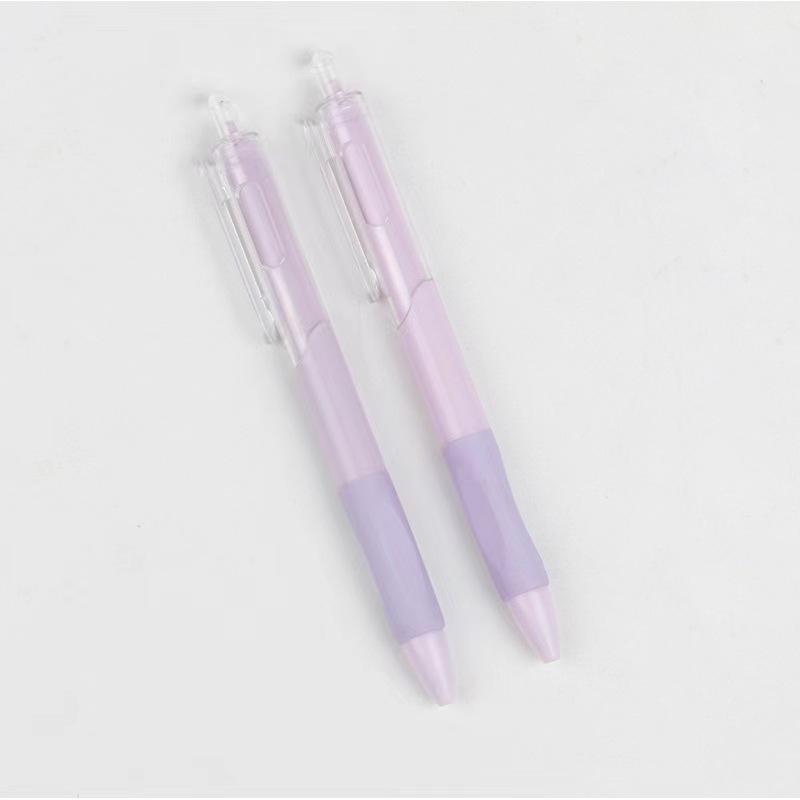 Quick-Drying 0.5mm Black Gel Pen with White Brush Tip - Ideal for Students