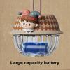 Hanger Fan Adjustable 3-Speed Wind Modes Portable Hanging Neck Small Fan Cartoon Elephant Design Circus Bells Shape Cooling